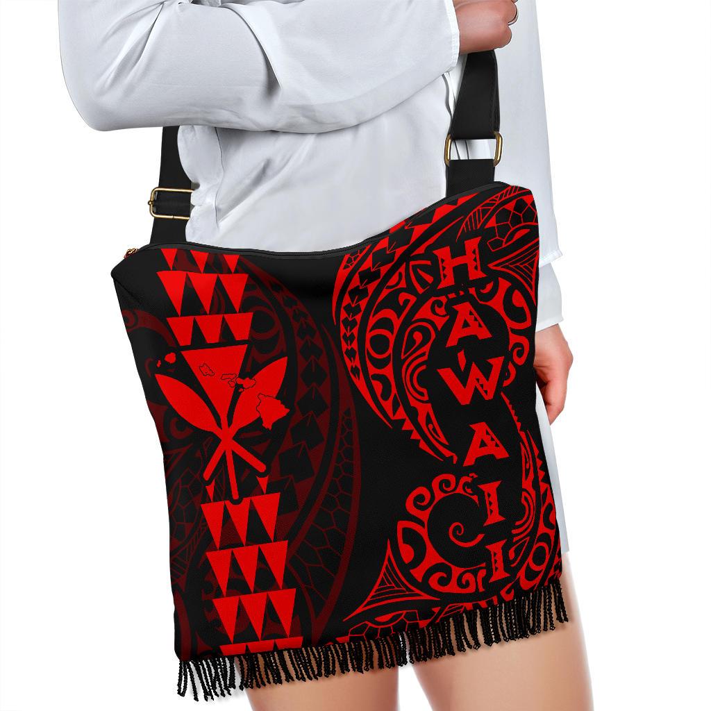 Hawaii Polynesian Crossbody Boho Handbag Red - Polynesian Pride