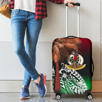 Vanuatu Luggage Covers Polynesian Palm Tree Flag Black - Polynesian Pride