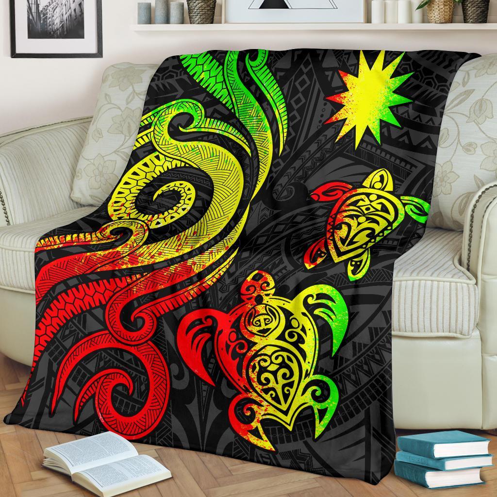 Nauru Premium Blanket - Reggae Tentacle Turtle - Polynesian Pride