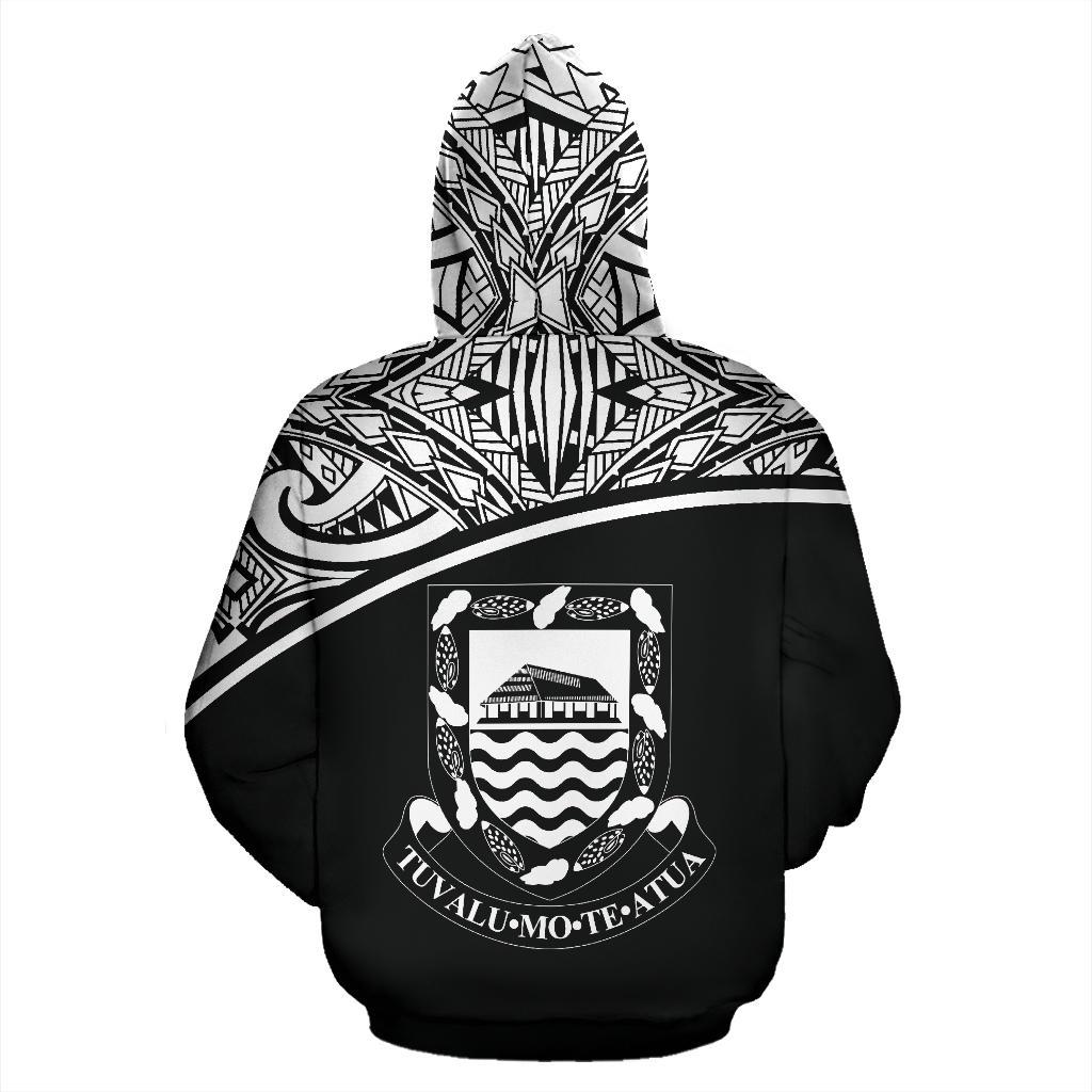 Tuvalu Polynesian Custom Zip up Hoodie Curve Black - Polynesian Pride