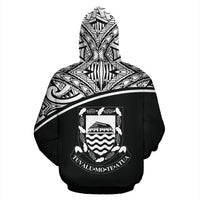 Tuvalu Polynesian Custom Zip up Hoodie Curve Black - Polynesian Pride