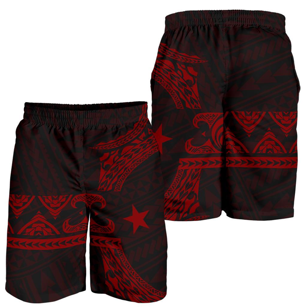 Federated States Of Micronesia Polynesian All Over Print Men's Short - Red Version - Polynesian Pride