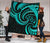 New Zealand Maori Mangopare Premium Quilt Polynesian - Turquoise - Polynesian Pride