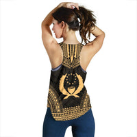 Pohnpei Women's Racerback Tank - Polynesian Chief Gold Version - Polynesian Pride