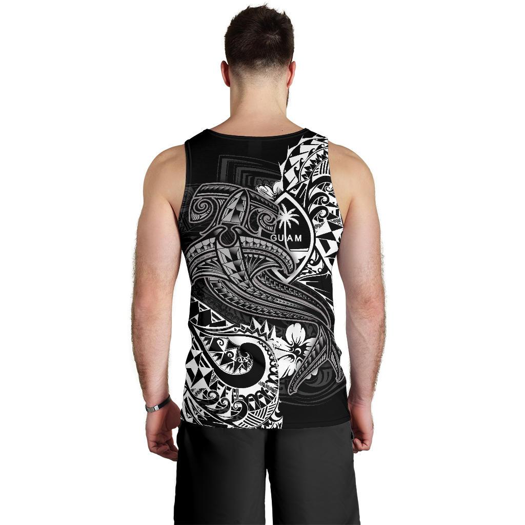 Guam Polynesian Men's Tank Top - White Shark Polynesian Tattoo - Polynesian Pride