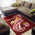 Fiji Custom Personalised Area Rug - Fiji Seal Polynesian Patterns Plumeria (Red) - Polynesian Pride