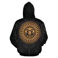 Polynesian All Over Hoodie Polynesian Face Tattoo 7 - Polynesian Pride