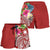 The Philippines Women's Shorts - Summer Plumeria (Red) - Polynesian Pride