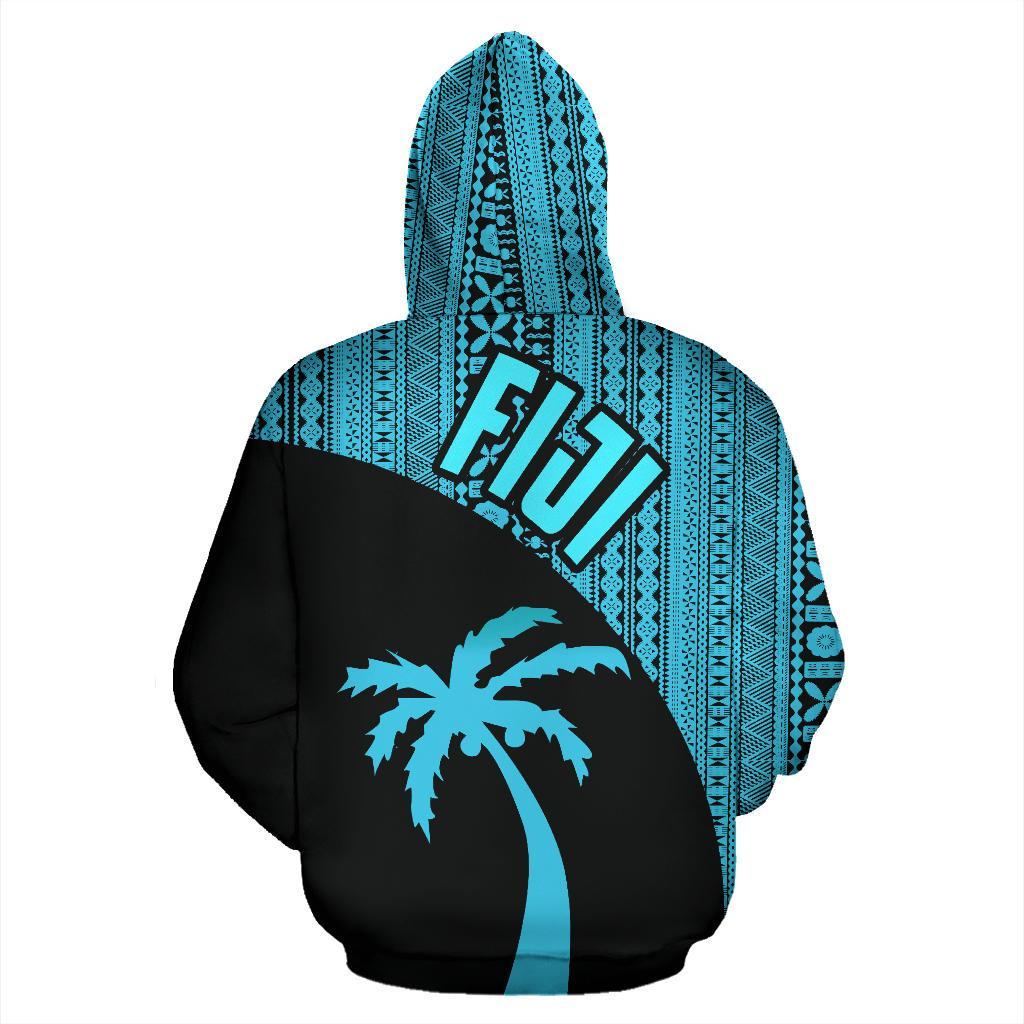 Fiji Tapa Hoodie Fiji Coconut Tree - Polynesian Pride