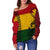 Hawaii Kanaka Flag Polynesian Women's Off Shoulder Sweater - Polynesian Pride