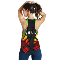 Society Islands Women Racerback Tank - Polynesian Tattoo Reggae - Polynesian Pride