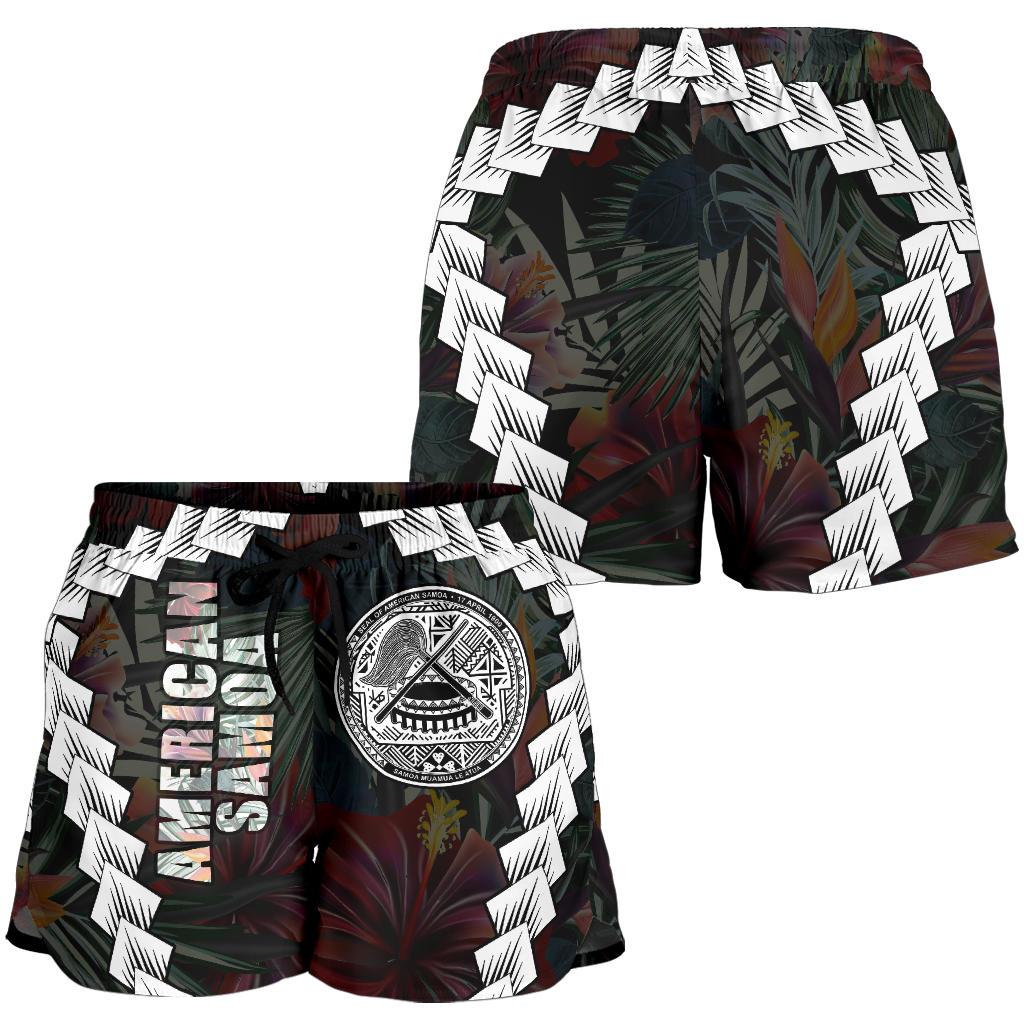 American Samoa Women Shorts - Chain Polynesian Women BLACK - Polynesian Pride