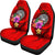 American Samoa Polynesian Car Seat Covers - Floral With Seal Red - Polynesian Pride