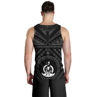 Vanuatu Personalised Men's Tank Top - Vanuatu Seal With Polynesian Tattoo Style - Polynesian Pride