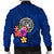 American Samoa Polynesian Custom Personalised Men's Bomber Jacket - Floral With Seal Blue - Polynesian Pride