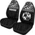 Tonga Custom Personalised Car Seat Covers - Tonga Coat of Arms Polynesian Tattoo Black - Polynesian Pride