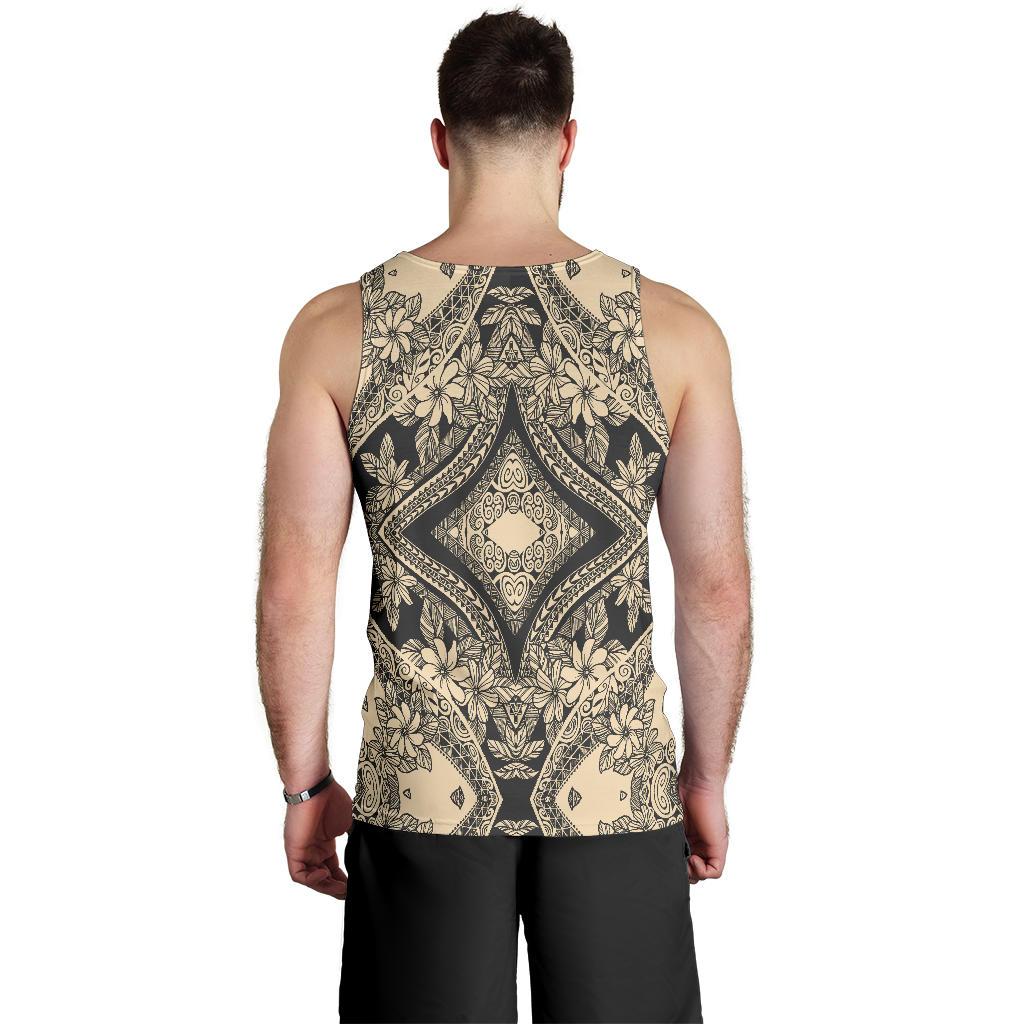Polynesian Plumeria Mix Gray Hawaii Men's Tank Top - Polynesian Pride