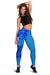 Combo Racerback Tank and Legging Blue Fiji Rugby Polynesian Waves Style - Polynesian Pride