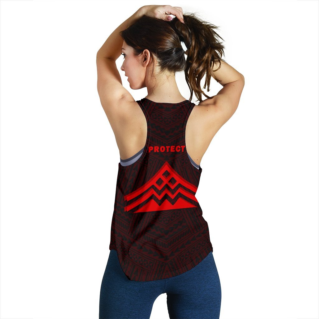 Hawaii Mauna Kea Polynesian Women's Racerback Tank Red - Polynesian Pride