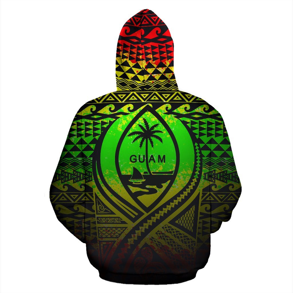 Guam All Over Hoodie Lift up Reggae - Polynesian Pride