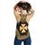 Wallis And Futuna Women's Racerback Tank - Polynesian Chief Gold Version - Polynesian Pride