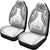 Samoa Polynesian Car Seat Covers Pride Seal And Hibiscus White - Polynesian Pride