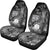 Fiji Custom Personalised Car Seat Covers - Humpback Whale with Tropical Flowers (White) - Polynesian Pride