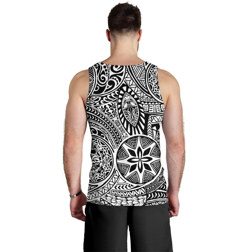 Polynesian Hawaiian Style Tribal Tattoo White Hawaii Men's Tank Top - Polynesian Pride