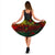 American Samoa Polynesian Midi Dress - Turtle Hibiscus Reggae - Polynesian Pride