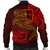 Fiji Men's Bomber Jacket - Red Shark Polynesian Tattoo - Polynesian Pride