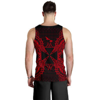 Wallis And Futuna Polynesian Men Tank Top Map Red - Polynesian Pride