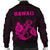 Hawaii Kakau Polynesian Anchor Map Men's Bomber Jacket - Pink - Polynesian Pride