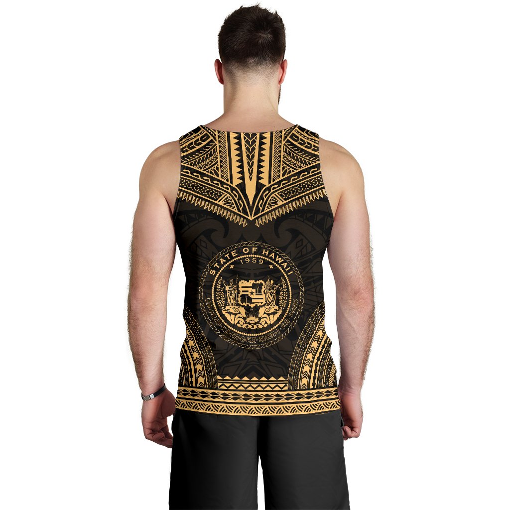 Hawaii Men's Tank Top - Polynesian Chief Gold Version - Polynesian Pride