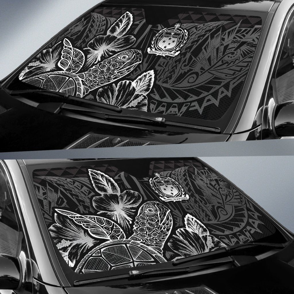 Samoa Auto Sun Shades Turtle Hibiscus Reggae - Polynesian Pride