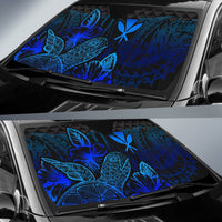 Polynesian Hawaii Auto Sun Shades Turtle Hibiscus Blue - Polynesian Pride