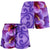 Hawaii Hibiscus Flower Polynesian Women's Shorts - Curtis Style - Purple Women Purple - Polynesian Pride