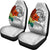 Tonga Car Seat Covers - Tropical Flowers White Patterns Style - Polynesian Pride