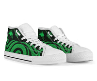 Papua New Guinea High Top Canvas Shoes - Green Tentacle Turtle - Polynesian Pride