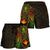 Polynesian Hawaii Shorts (Women) - Reggae Turtle Manta Ray Women RED - Polynesian Pride