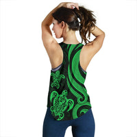 Nauru Women's Racerback Tank - Green Tentacle Turtle - Polynesian Pride