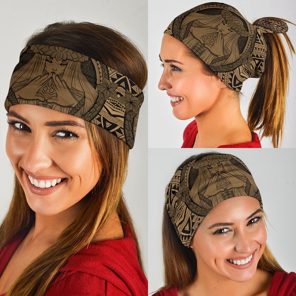 Hawaii Mauna Kea Pele Polynesian Bandana Gold - Polynesian Pride
