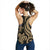 Guam Polynesian Women Racerback Tank - Gold Tentacle Turtle - Polynesian Pride