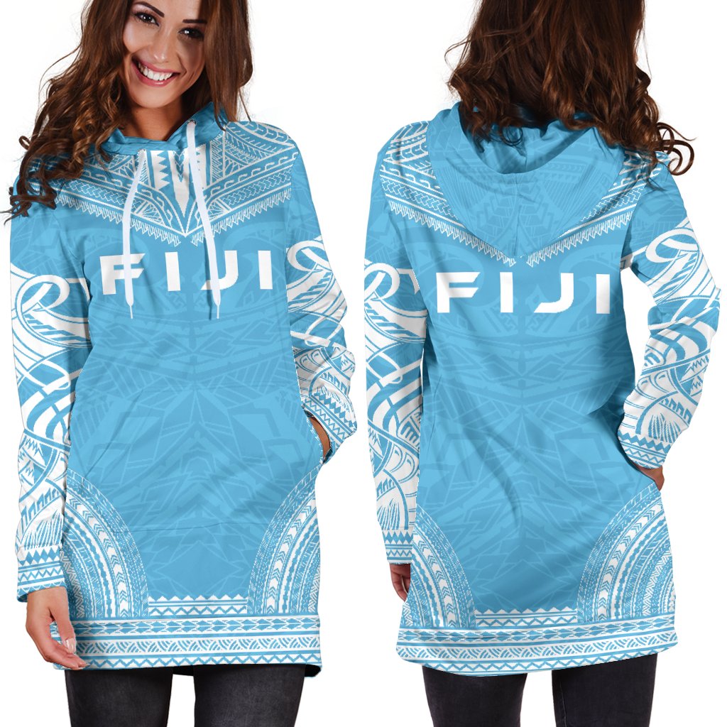 Fiji Women's Hoodie Dress - Polynesian Flag Chief - Polynesian Pride