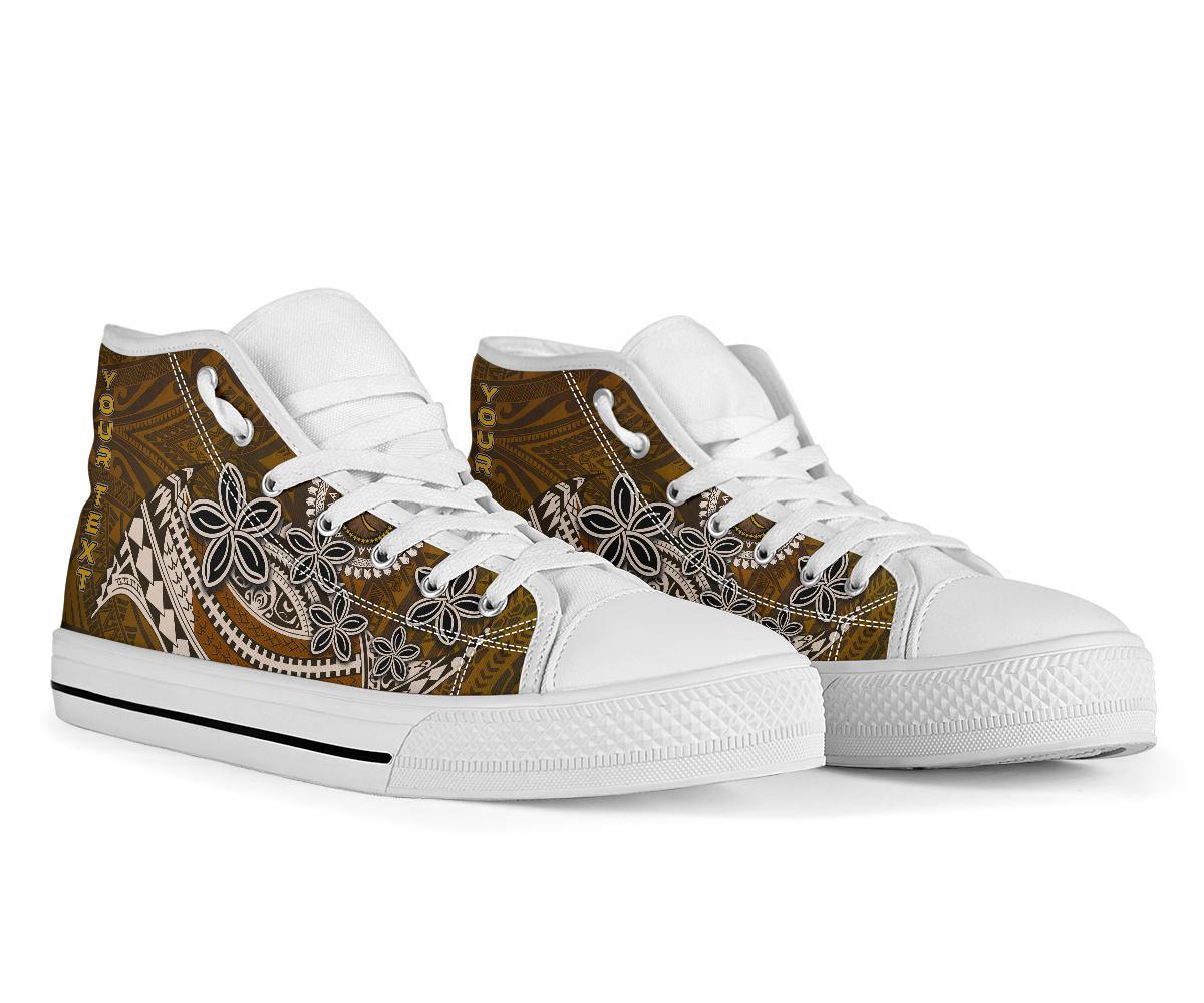 Chuuk Custom Personalised High Top Shoes - Polynesian Boar Tusk - Polynesian Pride