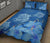 Hawaii Blue Hibiscus Turtle Polynesian Quilt Bed Set - Polynesian Pride