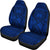 Hawaii Car Seat Covers - Tiki Face Tattoo Blue - Polynesian Pride