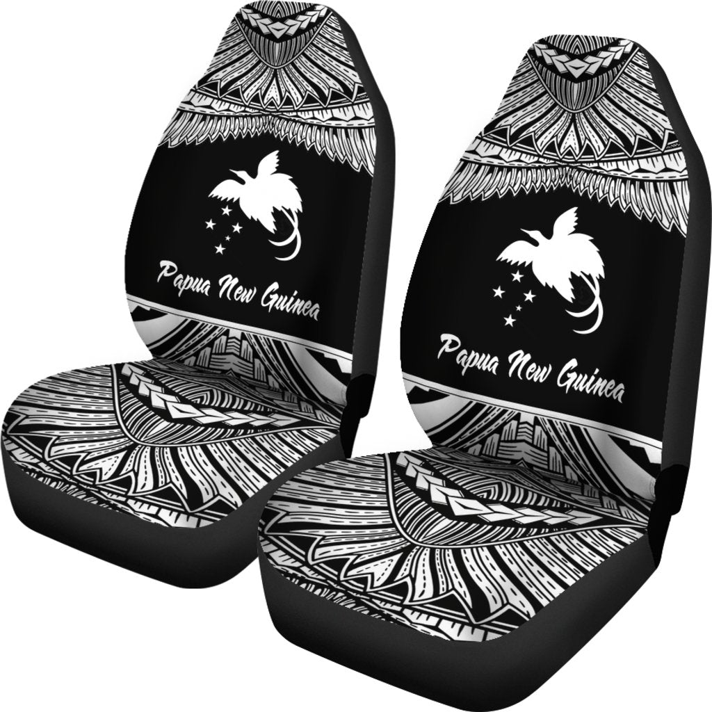 Papua New Guinea Polynesian Car Seat Covers - Pride White Version - Polynesian Pride