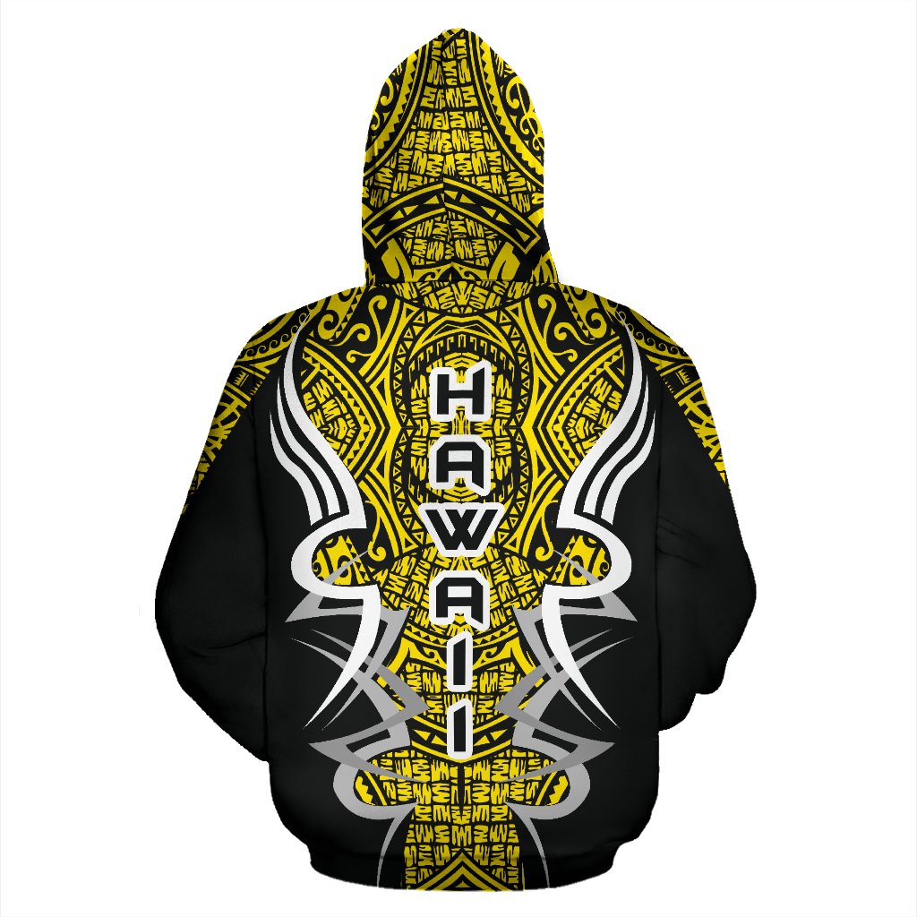 Kanaka Map Zip up Hoodie Yellow Armor Style - Polynesian Pride