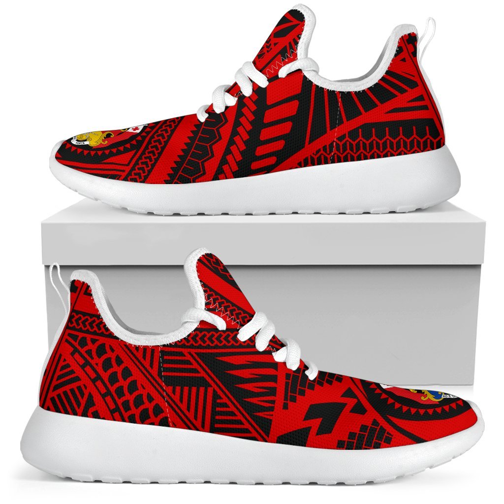 Tonga Polynesian Tattoo Mesh Knit Sneakers - Polynesian Pride