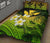 Kanaka Maoli (Hawaiian) Quilt Bed Set, Polynesian Plumeria Banana Leaves Yellow - Polynesian Pride